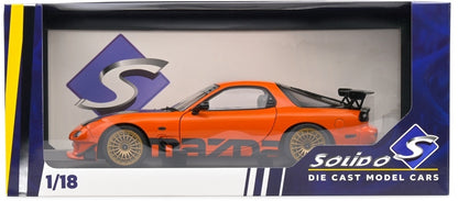 Mazda RX7 FD3RS Solido Works Orange 1999 1:18 Scale Diecast Model Car – Solido