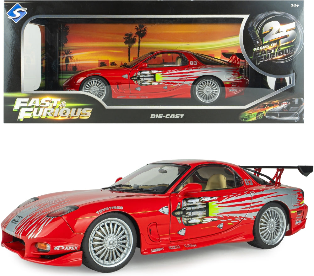 Mazda RX7 FD3RS Fast and Furious 1 Dom 1:18 Scale Diecast Car – Solido