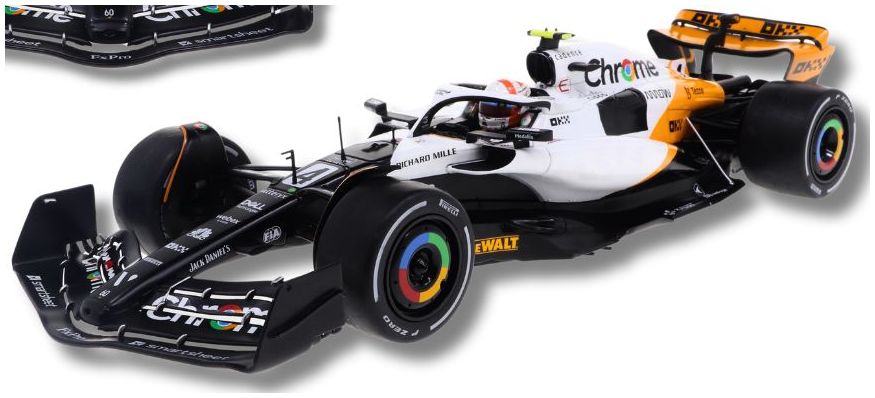 McLaren F1 Team MCL60 #4 9th F1 Monaco GP 2023 Lando Norris - 1:18 Scale Model Car