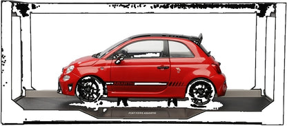 Fiat F595 Abarth Red Solido Works 2023 1:18 Scale Diecast Model Car – Solido