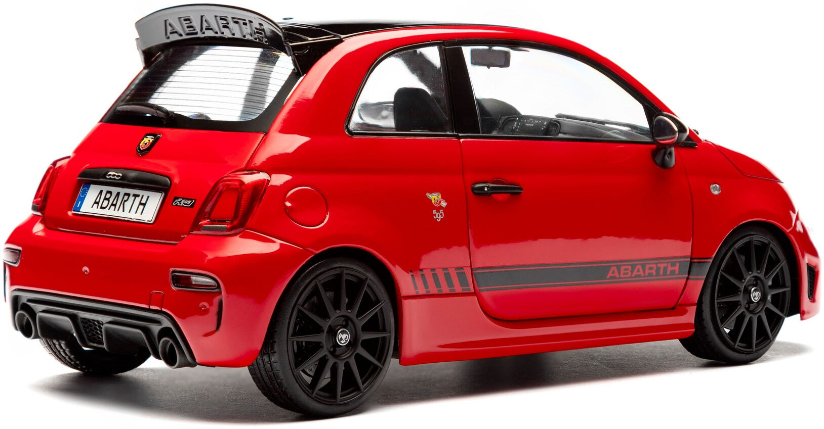 Fiat F595 Abarth Red Solido Works 2023 1:18 Scale Diecast Model Car – Solido