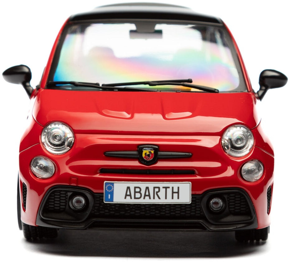 Fiat F595 Abarth Red Solido Works 2023 1:18 Scale Diecast Model Car – Solido