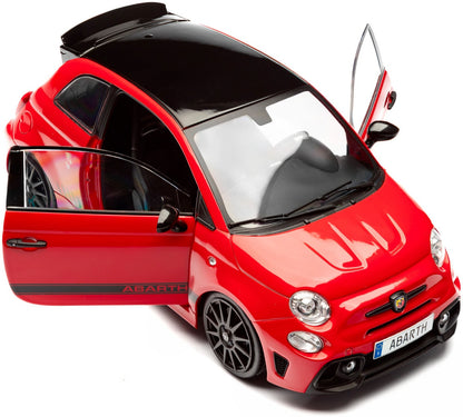 Fiat F595 Abarth Red Solido Works 2023 1:18 Scale Diecast Model Car – Solido