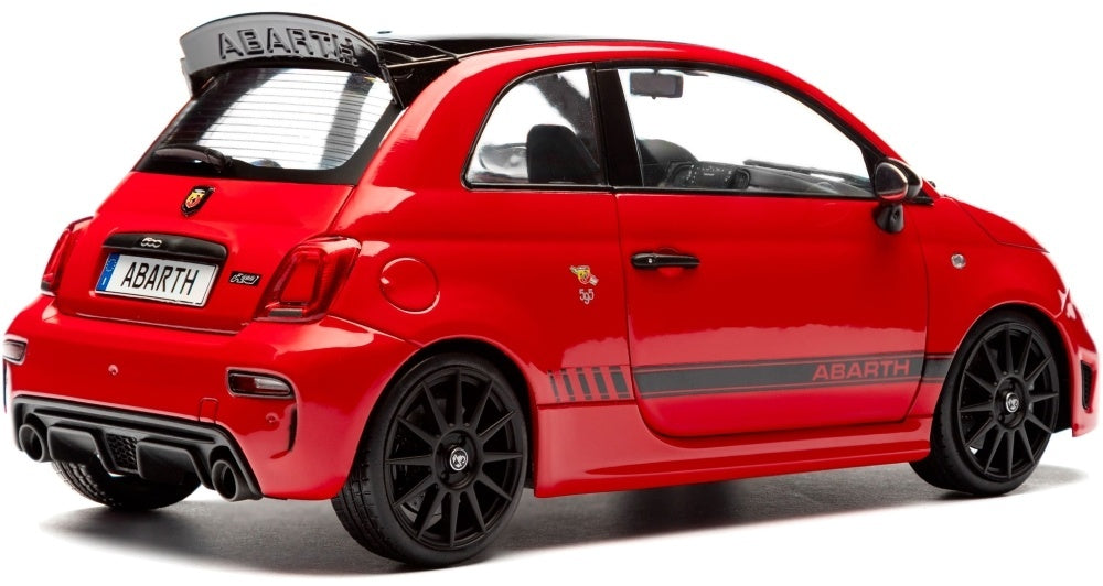 Fiat F595 Abarth Red Solido Works 2023 1:18 Scale Diecast Model Car – Solido
