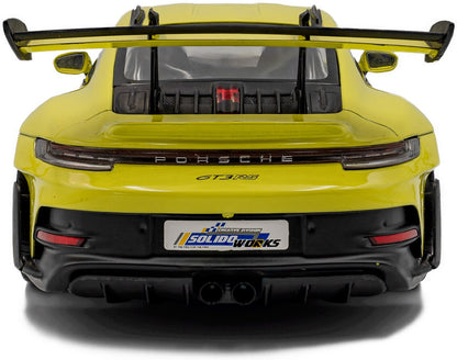 Porsche 911 GT3 RS Solido Works Neon Lime 2024 1:18 Scale Diecast Model Car – Solido