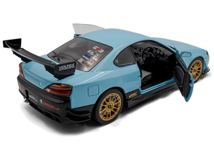 Nissan Silvia (S15) SPEC-R Aero Solido Works Baby Blue 1999 1:18 Scale Diecast Model Car – Solido