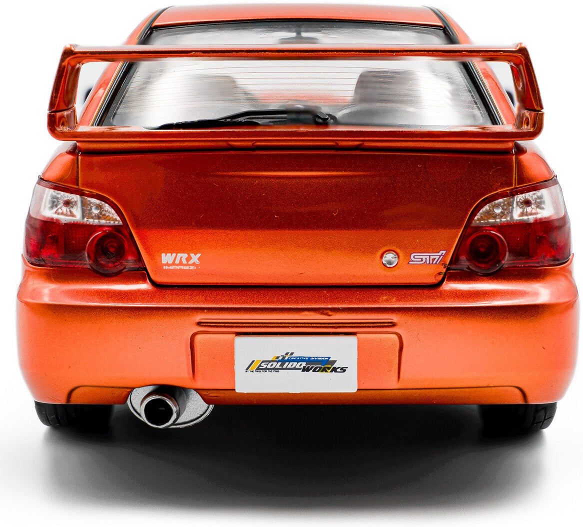 Subaru Impreza WRX STi Orange Metallic 2003 1:18 Scale Diecast Model Car – Solido