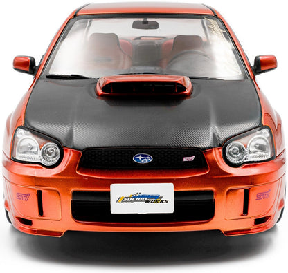 Subaru Impreza WRX STi Orange Metallic 2003 1:18 Scale Diecast Model Car – Solido