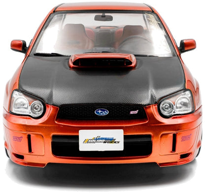 Subaru Impreza WRX STi Orange Metallic 2003 1:18 Scale Diecast Model Car – Solido