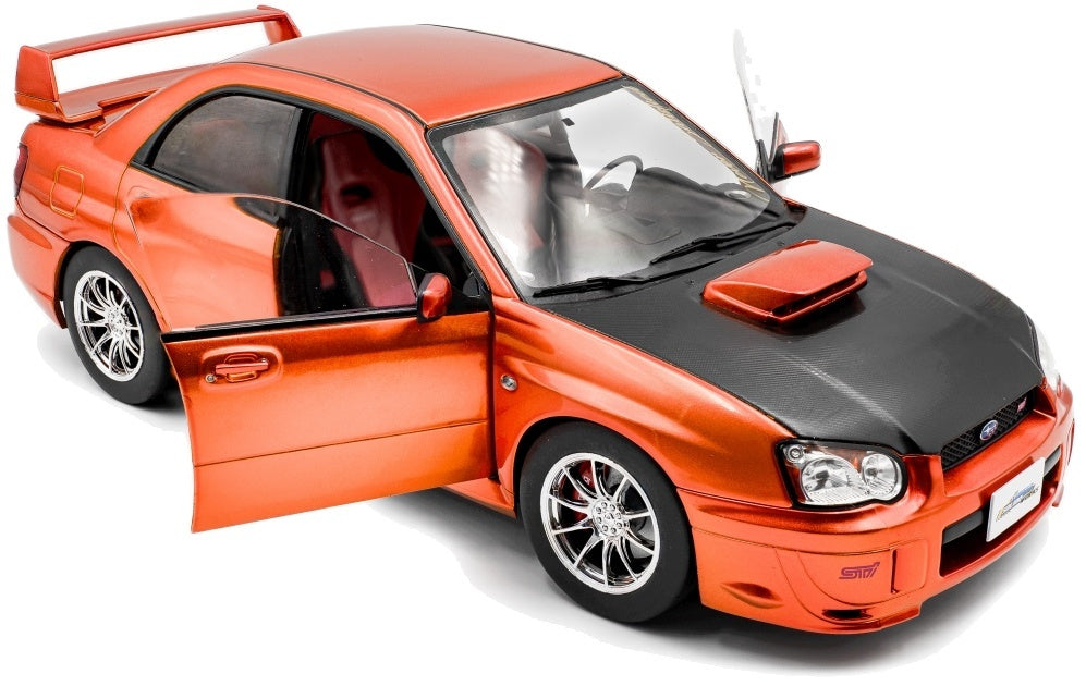Subaru Impreza WRX STi Orange Metallic 2003 1:18 Scale Diecast Model Car – Solido