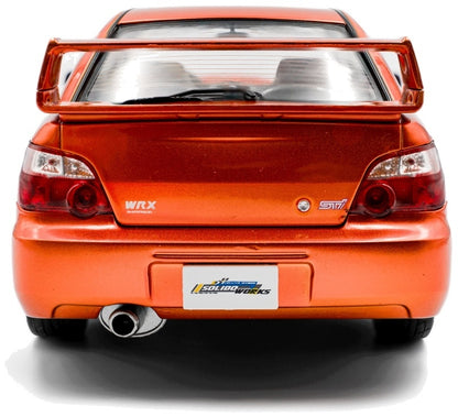 Subaru Impreza WRX STi Orange Metallic 2003 1:18 Scale Diecast Model Car – Solido