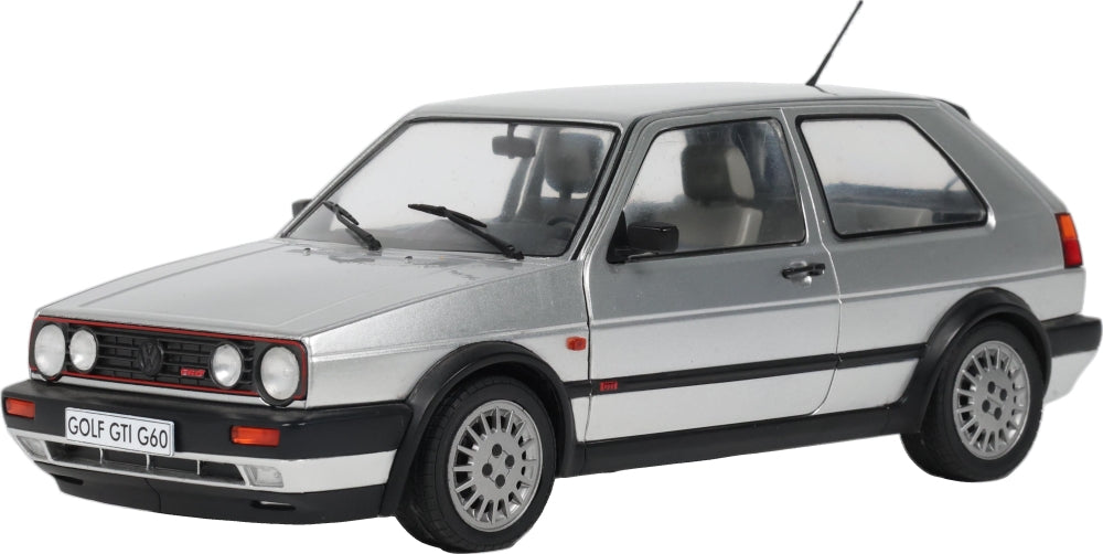 Volkswagen Golf 2 GTi G60 Diamond Silver 1989 1:18 Scale Diecast Car – Solido