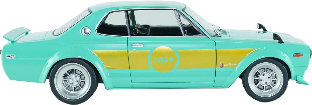 Nissan Skyline 2000 GT-R (KPGC10) Hakosuka Solido Works Mint Green 1970 1:18 Scale Diecast Car – Solido