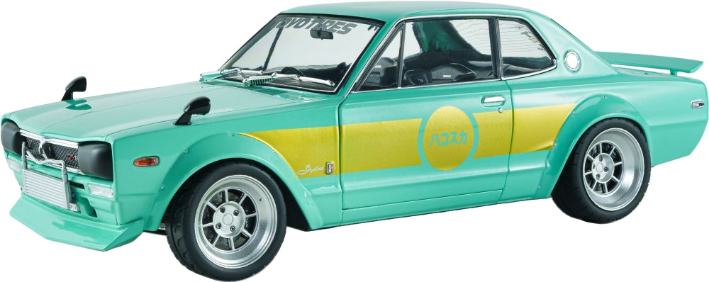 Nissan Skyline 2000 GT-R (KPGC10) Hakosuka Solido Works Mint Green 1970 1:18 Scale Diecast Car – Solido