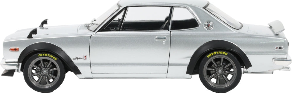Nissan Skyline 2000 GT-R (KPGC10) Hakosuka Silver 1970 1:18 Scale Diecast Car – Solido