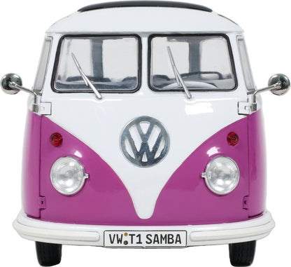 VW T1 Samba Violet/Blanc 1962 1:18 Scale Diecast Bus – Solido