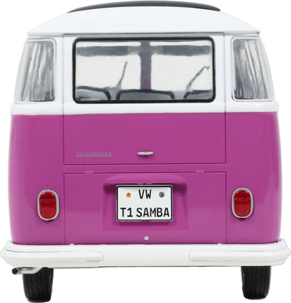 VW T1 Samba Violet/Blanc 1962 1:18 Scale Diecast Bus – Solido