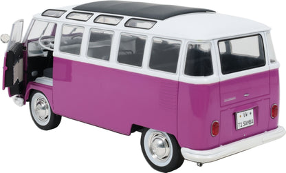 VW T1 Samba Violet/Blanc 1962 1:18 Scale Diecast Bus – Solido