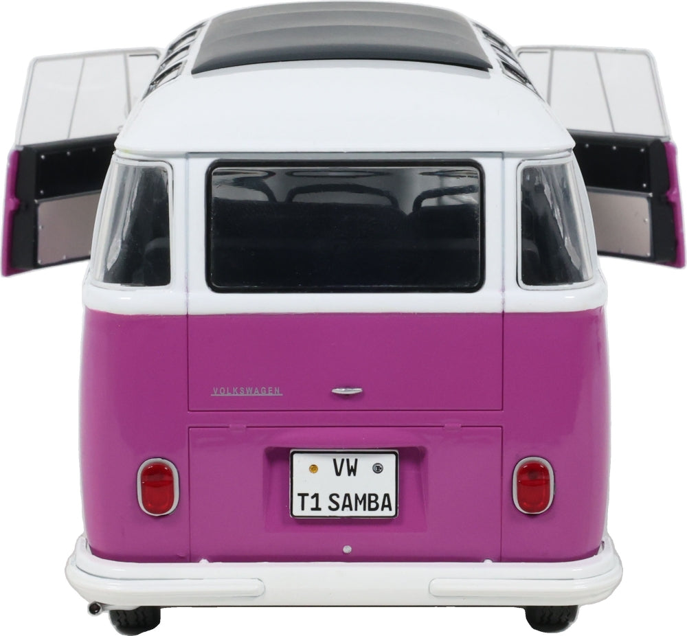 VW T1 Samba Violet/Blanc 1962 1:18 Scale Diecast Bus – Solido
