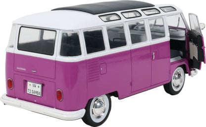 VW T1 Samba Violet/Blanc 1962 1:18 Scale Diecast Bus – Solido