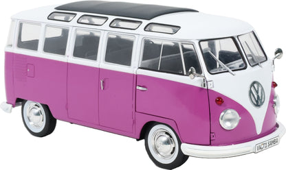 VW T1 Samba Violet/Blanc 1962 1:18 Scale Diecast Bus – Solido