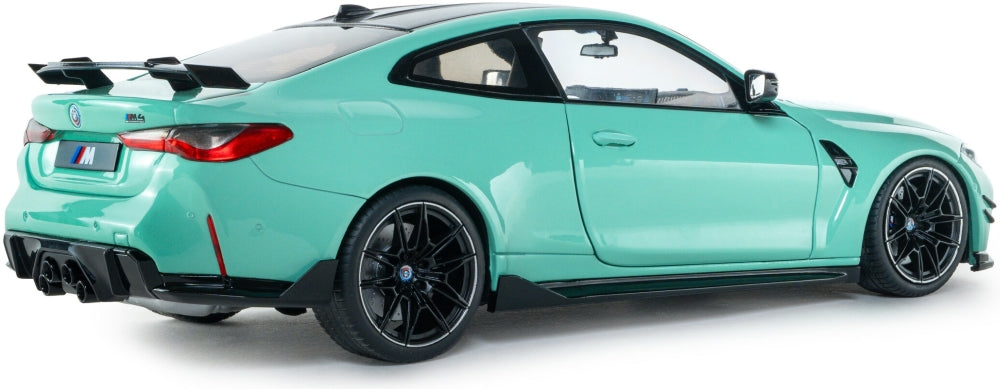 BMW M4 Peformance Parts Solido Works Turquoise 2025 1:18 Scale Diecast Model Car – Solido