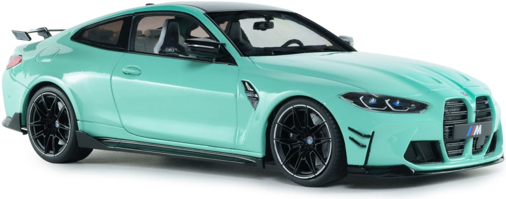 BMW M4 Peformance Parts Solido Works Turquoise 2025 1:18 Scale Diecast Model Car – Solido