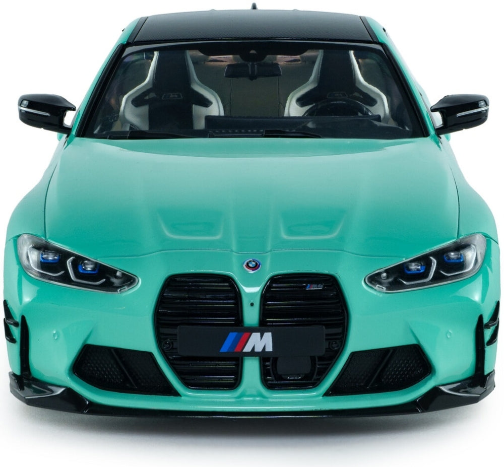 BMW M4 Peformance Parts Solido Works Turquoise 2025 1:18 Scale Diecast Model Car – Solido