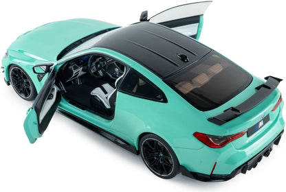 BMW M4 Peformance Parts Solido Works Turquoise 2025 1:18 Scale Diecast Model Car – Solido