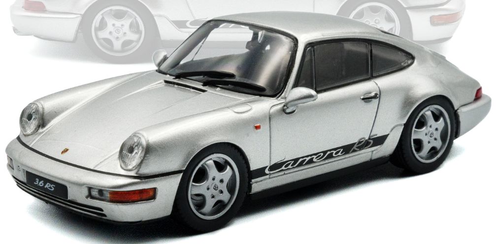 Porsche 911 964 RS 1994 Silver 1:43 Scale Solido Diecast Model