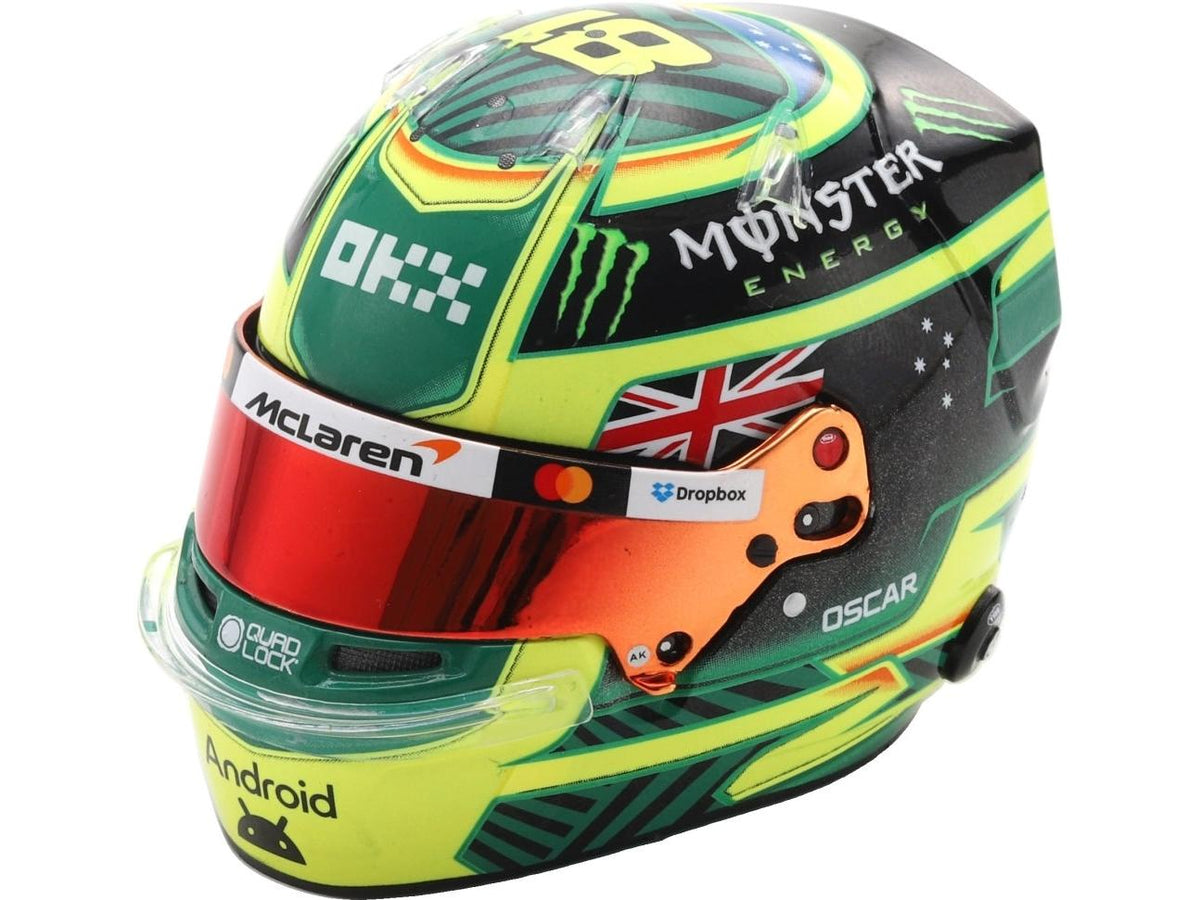 Casco réplica de resina Spark de Oscar Piastri F1 Gran Premio de Australia 2026 escala 1:5