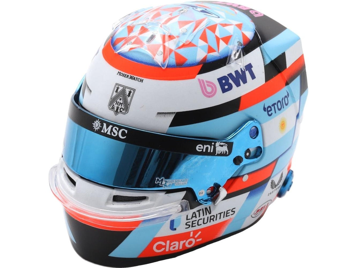 Franco Colapinto F1 2026 Casco 1:5 Escala Réplica de Resina Spark