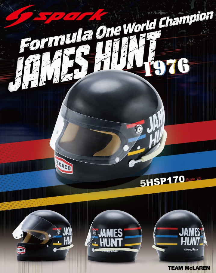 James Hunt F1 1976 Helmet 1:5 Scale Resin Replica – Spark