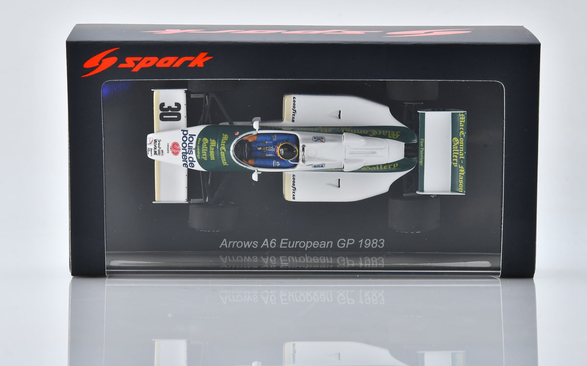 Arrows A6 #30 F1 European GP 1983 Thierry Boutsen 1:43 Scale Resin Car – Spark