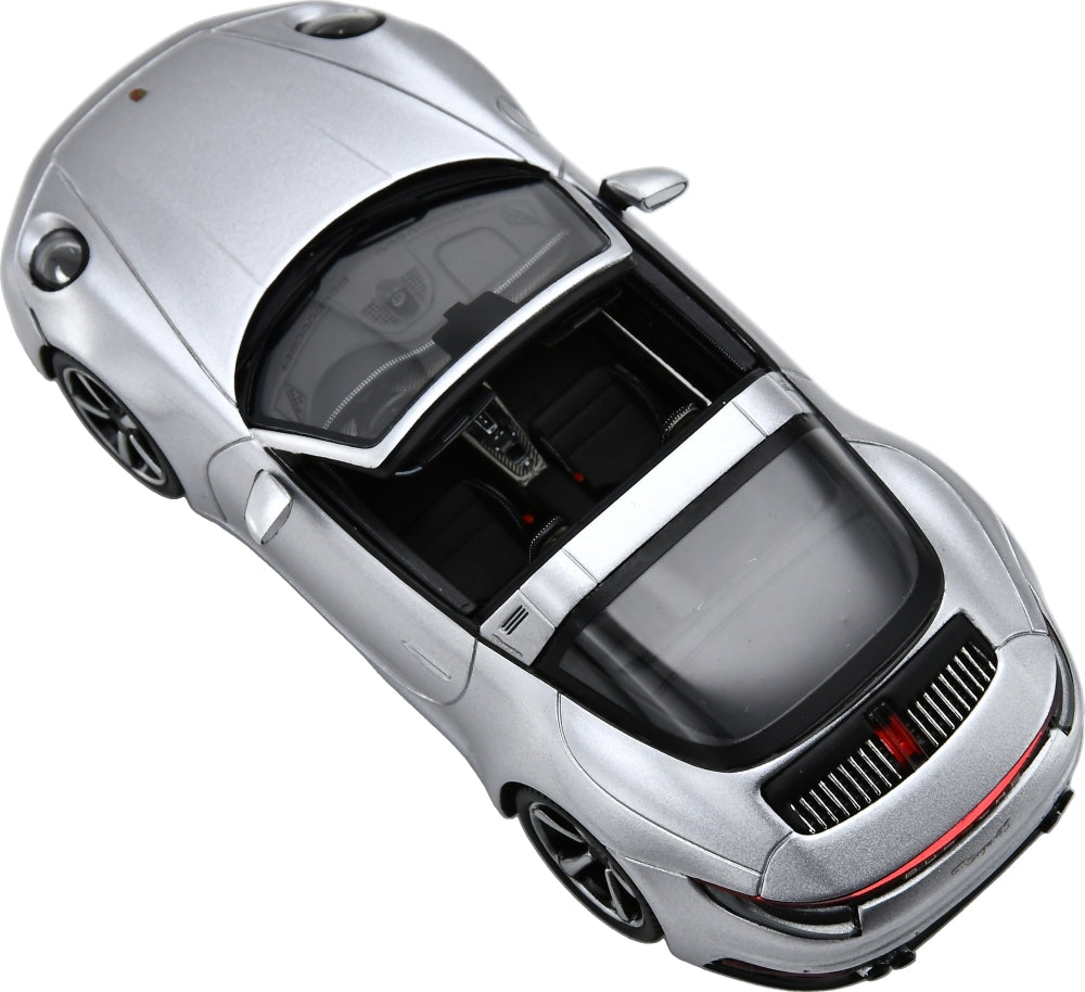 Porsche 911 Targa 4S (992) GT Silver 1:43 Scale Resin Car – Spark