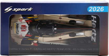Cadillac V-Series.R Hertz Team Jota #12 4th Le Mans 24H 2026 Lynn/Stevens/Nato 1:43 Scale Resin Car – Spark