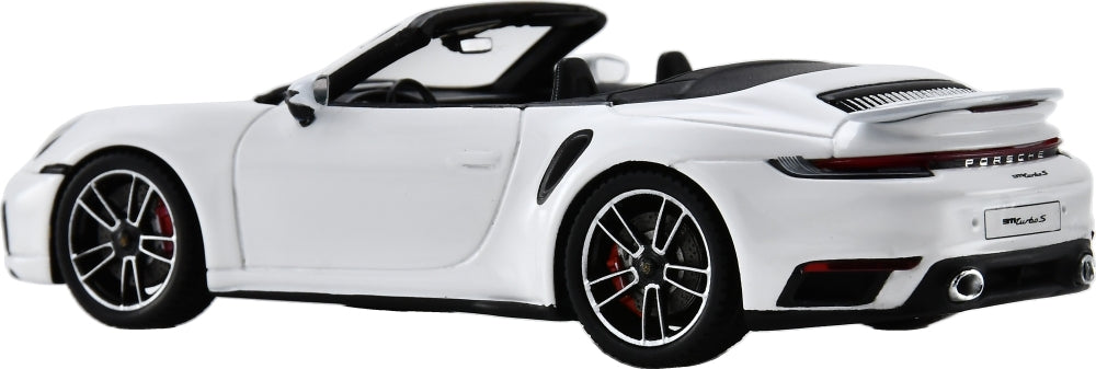 Porsche 911 Turbo S (992) Cabriolet White 1:43 Scale Resin Car – Spark