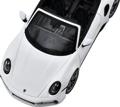 Porsche 911 Turbo S (992) Cabriolet White 1:43 Scale Resin Car – Spark