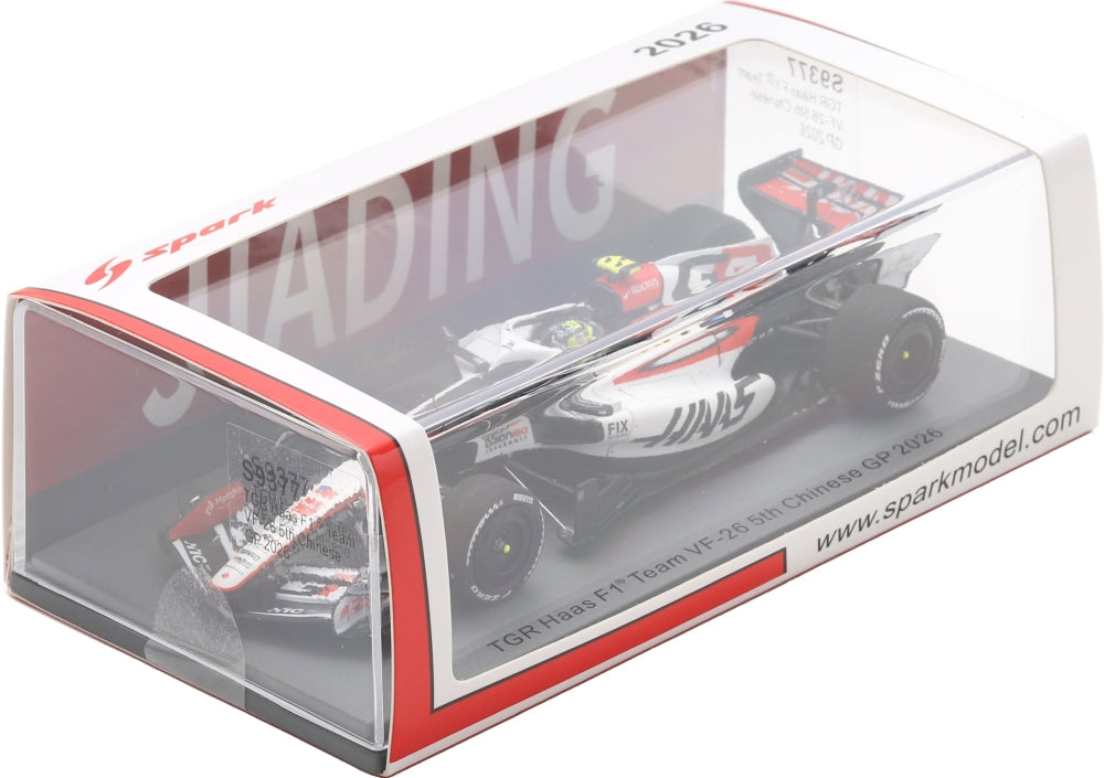TGR Haas F1 Team VF-26 #87 5th Chinese GP 2026 Oliver Bearman 1:43 Scale Resin Car – Spark