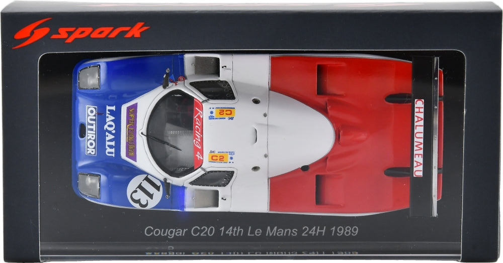 Cougar C20 #113 14th Le Mans 24H 1989 J.C. Anduret/P. Farjon/S. Kasuya 1:43 Scale Resin Car – Spark