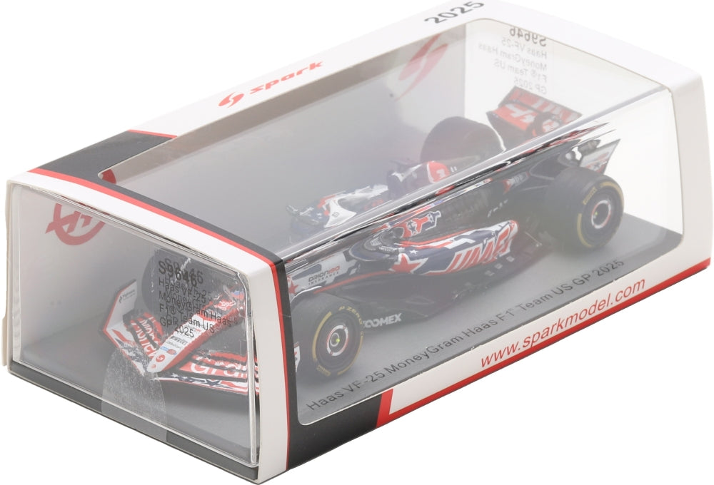 Haas VF-25 MoneyGram Haas F1 Team #31 US GP 2025 Esteban Ocon 1:43 Scale Resin Car – Spark