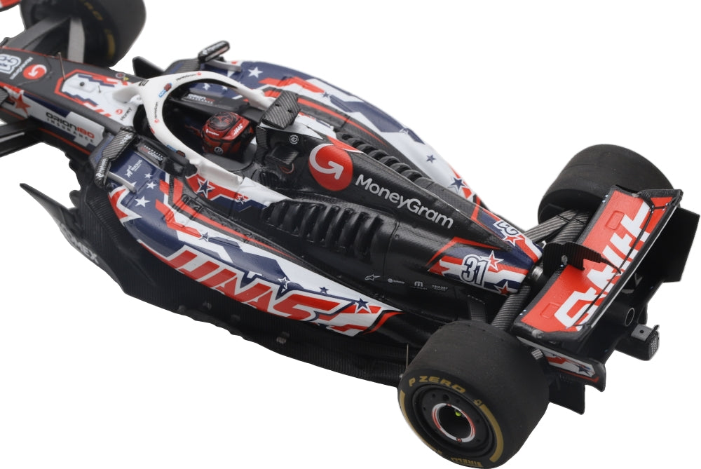 Haas VF-25 MoneyGram Haas F1 Team #31 US GP 2025 Esteban Ocon 1:43 Scale Resin Car – Spark