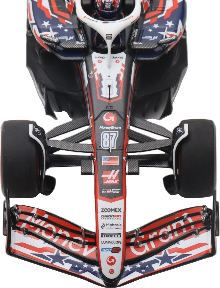Haas VF-25 MoneyGram Haas F1 Team #87 US GP 2025 Oliver Bearman 1:43 Scale Resin Car – Spark