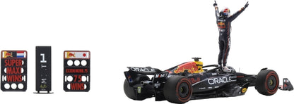 Oracle Red Bull Racing RB21 #1 1st US GP 2025 Max Verstappen w/Pit Boards 1:43 Scale Resin Car – Spark