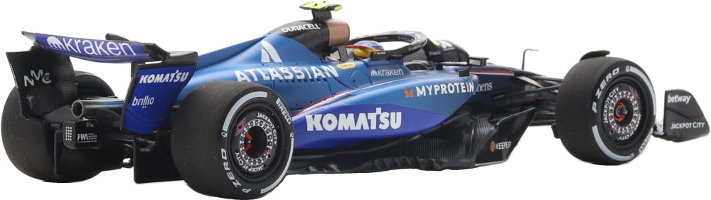 Atlassian Williams FW47 #55 3rd F1 Qatar GP 2025 Carlos Sainz w/Pit Board 1:43 Scale Resin Car – Spark