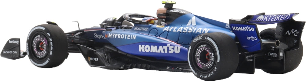 Atlassian Williams FW47 #55 3rd F1 Qatar GP 2025 Carlos Sainz w/Pit Board 1:43 Scale Resin Car – Spark