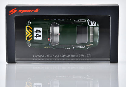 Porsche 911ST 2.3 #44 12th Le Mans 24H 1971 P. Vestey/R. Bond 1:43 Scale Resin Car – Spark