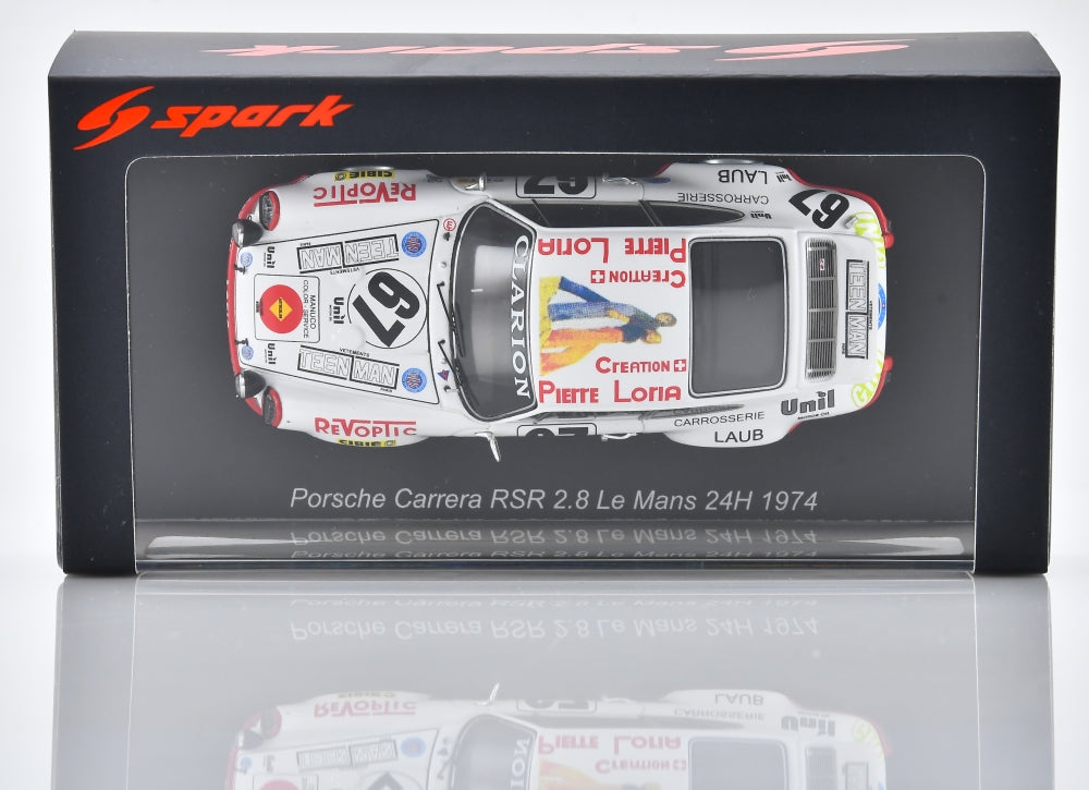 Porsche Carrera RSR #67 Le Mans 24H 1974 W. Vollery/E. Chapuis/R. Dorchy 1:43 Scale Resin Car – Spark