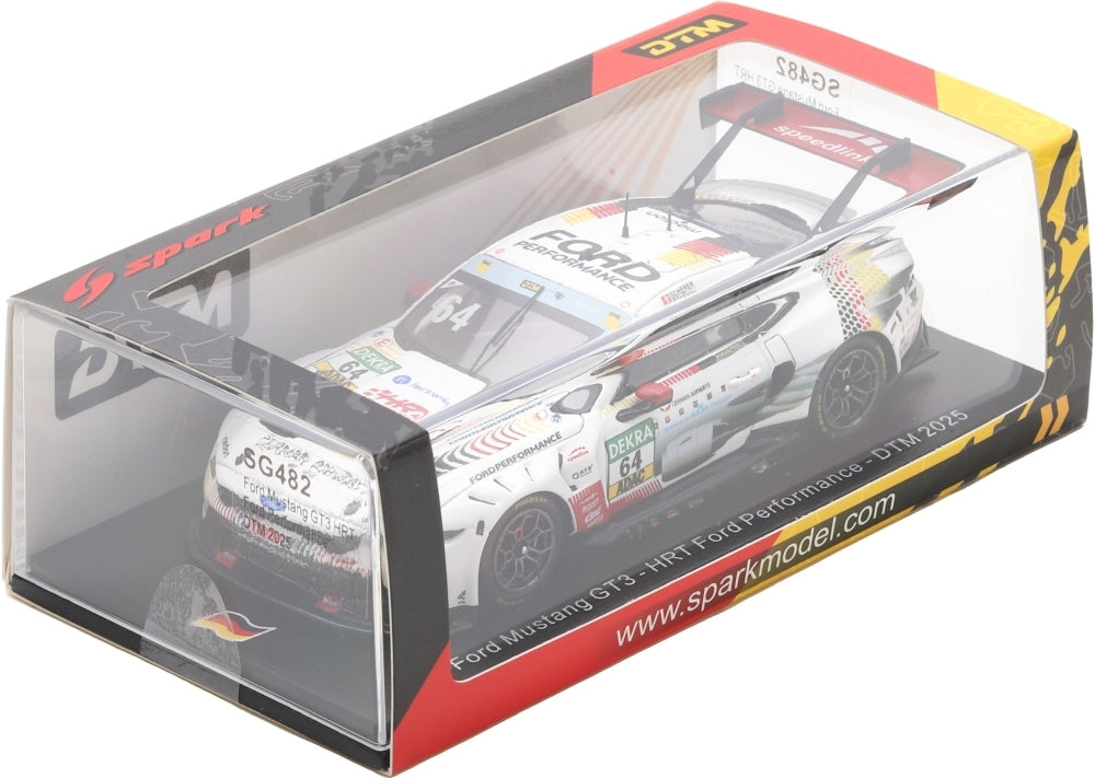 Ford Mustang GT3 HRT Ford Performance #64 DTM 2025 Fabio Scherer Limited 300pcs 1:43 Scale Resin Car – Spark