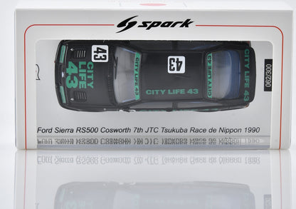 Ford Sierra RS500 Cosworth #43 7th JTC Tsukuba Nippon 1990 Yorino/Nagasaka 300pcs 1:43 Scale Resin Car – Spark